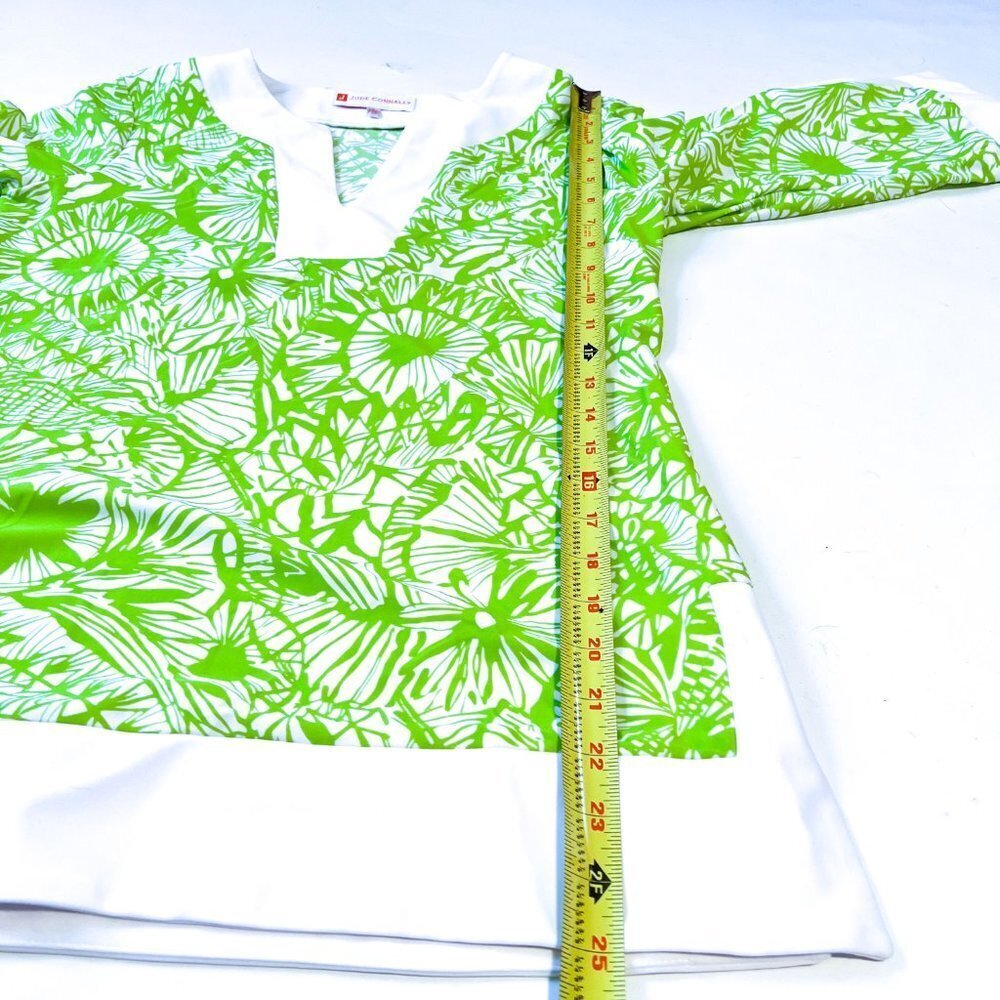 Jude Connally Green Printed Tunic Top Size Small - Picture 9 of 10